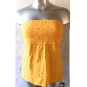 MUSTARD YELLOW TUBE TOP
